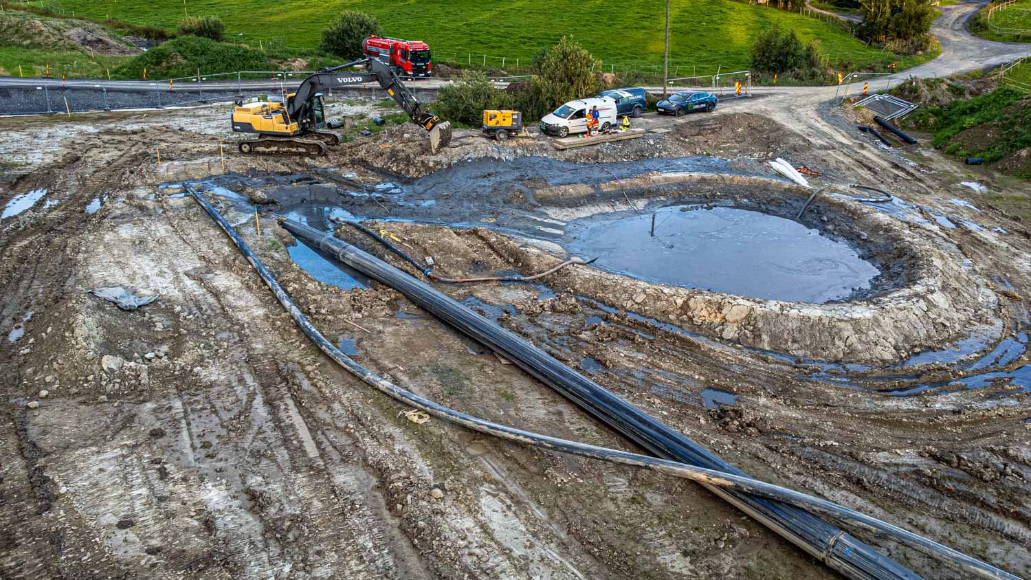 NoDig-prosjekt på Romerike, sommeren 2023. (Foto: Jørn Søderholm) 